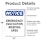 Signmission Emergency Evacuation Meeting Area, 12 in W x Rectangle, Vinyl Decal OS-2PACK-NS-D-1218-V-11790 - alternate 4
